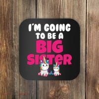 New I'm Going To Be A Big Sister Cute Unicorn Coaster thumb 0