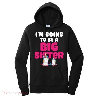 New I'm Going To Be A Big Sister Cute Unicorn Women's Hoodie