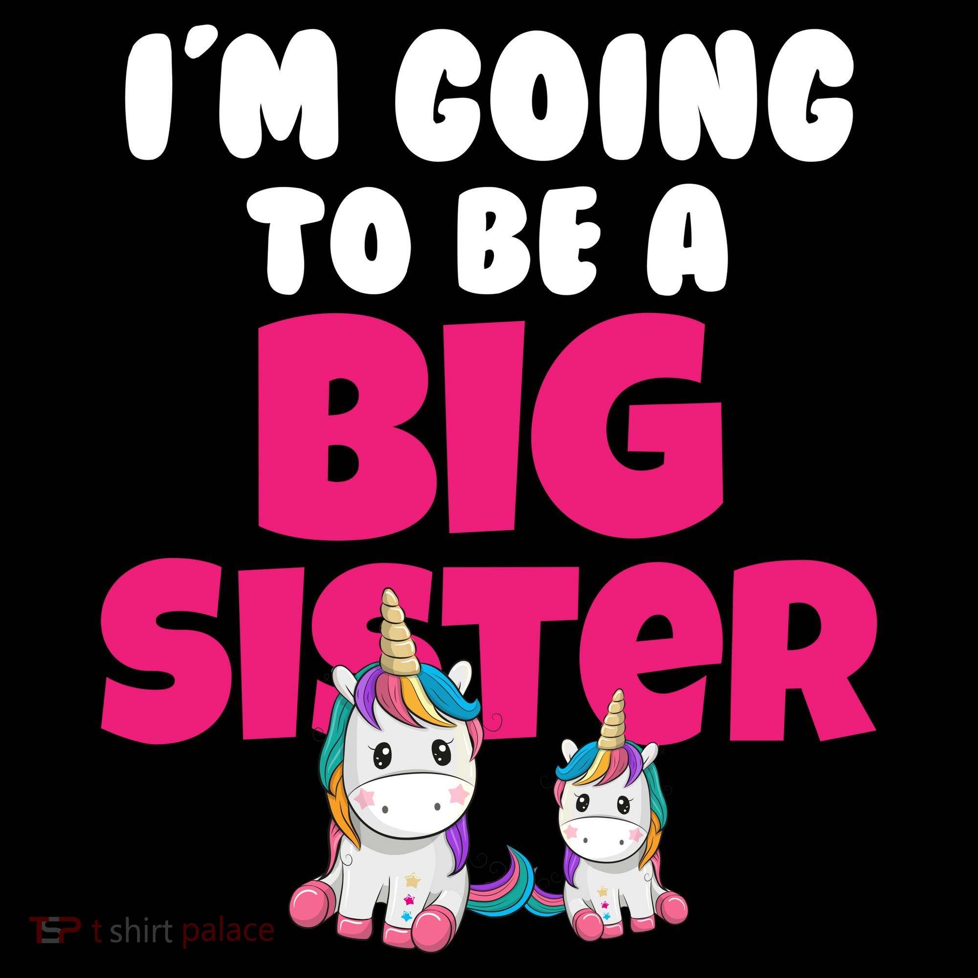 New I'm Going To Be A Big Sister Cute Unicorn Women's Hoodie