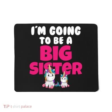 New I'm Going To Be A Big Sister Cute Unicorn Mousepad