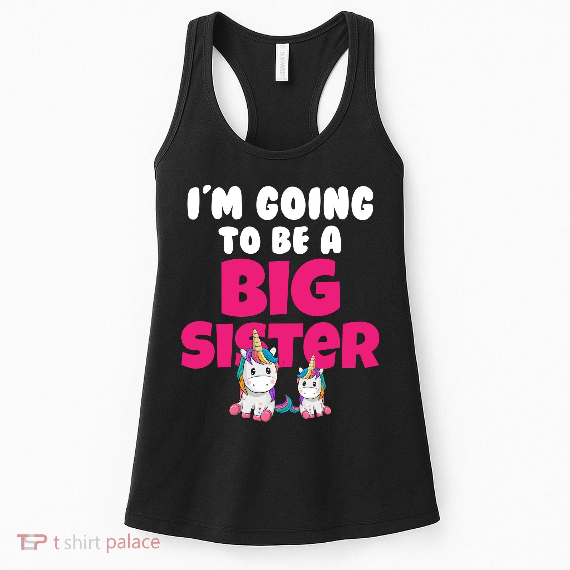 New I'm Going To Be A Big Sister Cute Unicorn Women's Tank Top