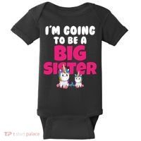 New I'm Going To Be A Big Sister Cute Unicorn Baby Bodysuit thumb 0