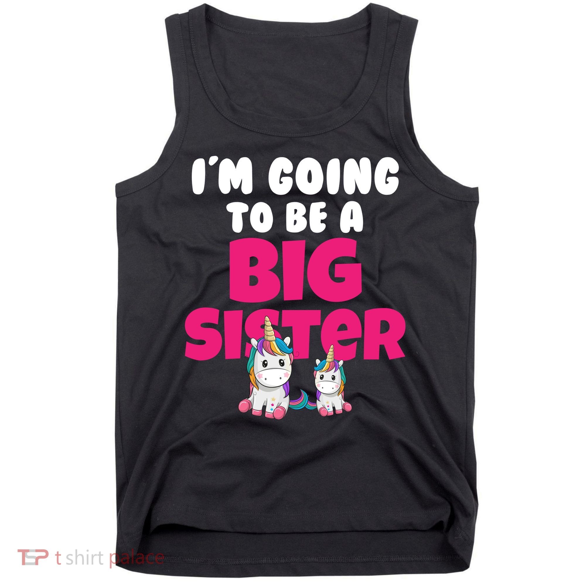 New I'm Going To Be A Big Sister Cute Unicorn Tank Top