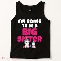 New I'm Going To Be A Big Sister Cute Unicorn Tank Top thumb 2