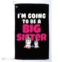 New I'm Going To Be A Big Sister Cute Unicorn Golf Towel thumb 0