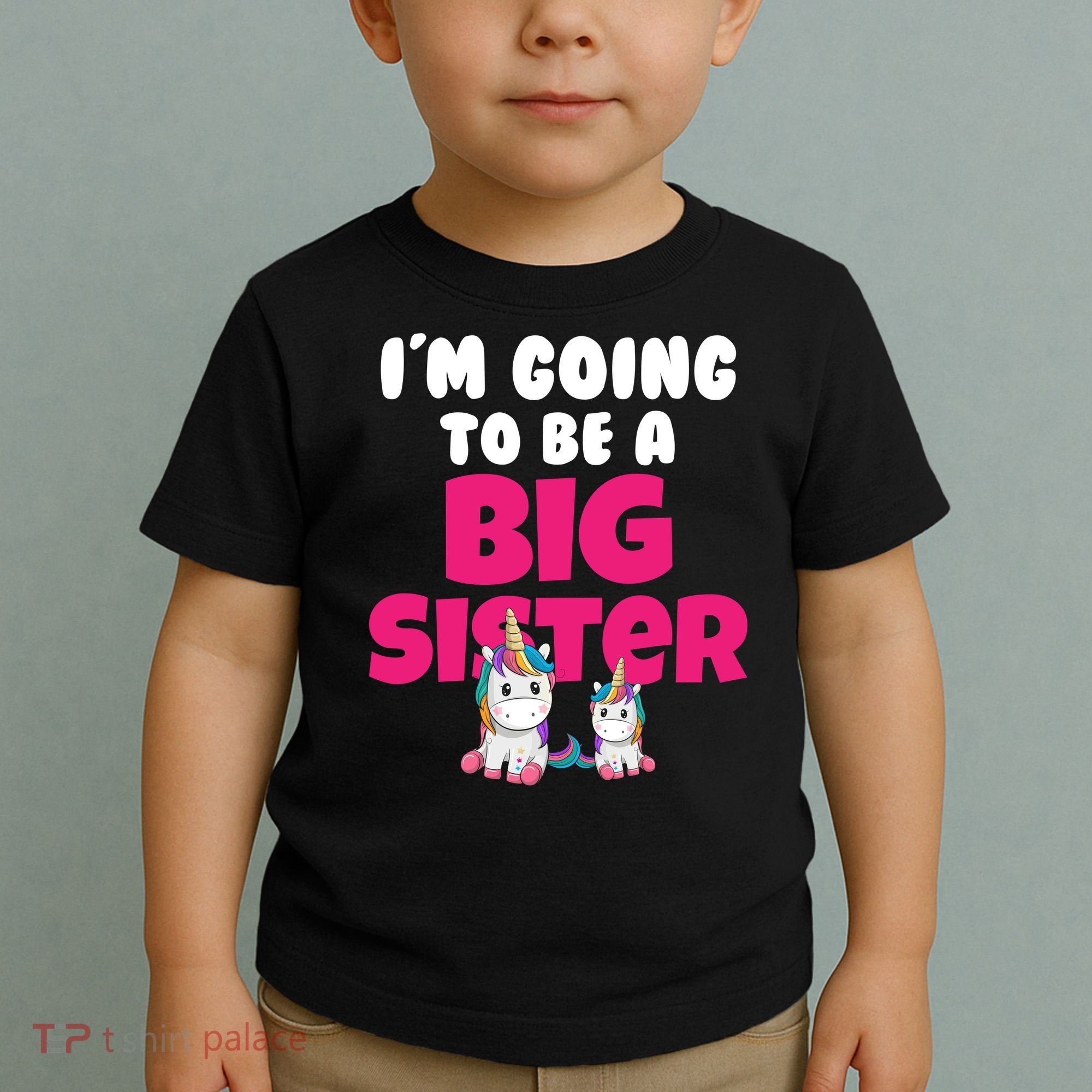 New I'm Going To Be A Big Sister Cute Unicorn Toddler T-Shirt