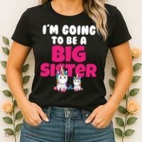 New I'm Going To Be A Big Sister Cute Unicorn Women's T-Shirt thumb 2