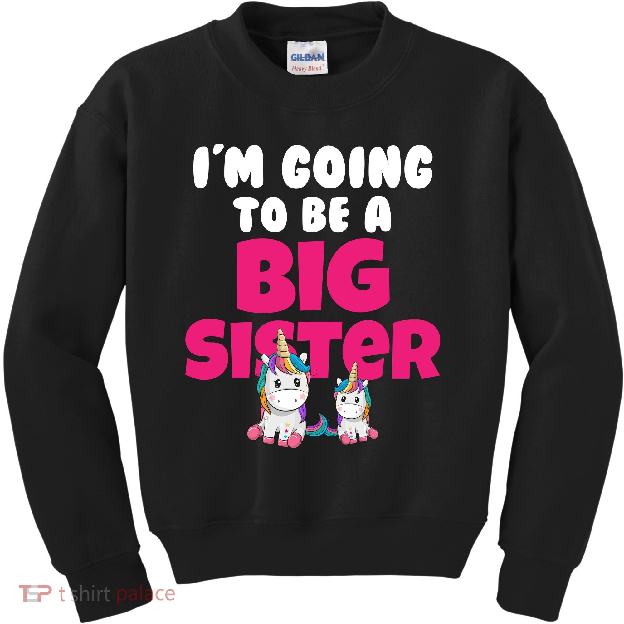 New I'm Going To Be A Big Sister Cute Unicorn Kids Sweatshirt