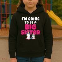 New I'm Going To Be A Big Sister Cute Unicorn Kids Hoodie thumb 3