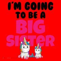New I'm Going To Be A Big Sister Cute Unicorn Santa Hat thumb 1