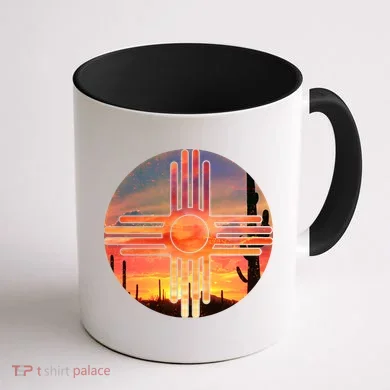 New Mexico Desert Sunset Coffee Mug back