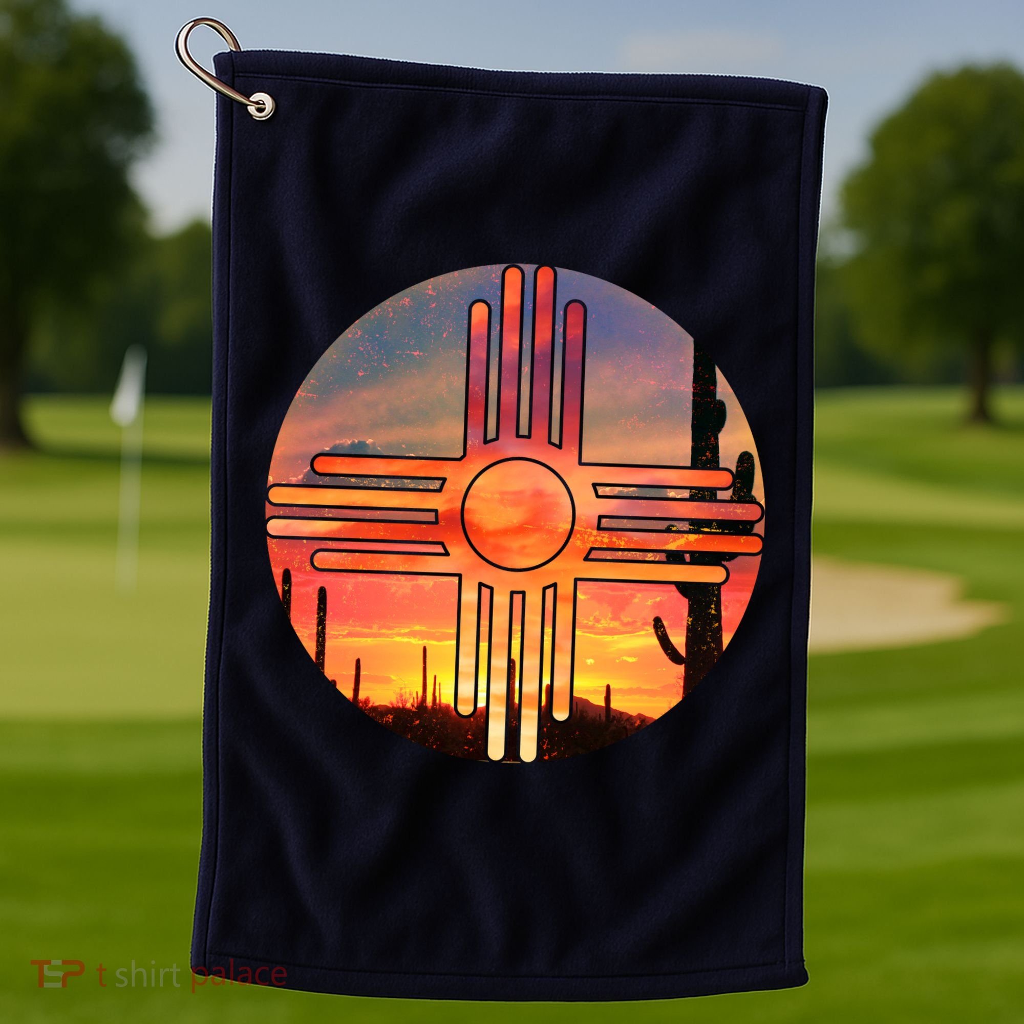 New Mexico Desert Sunset Golf Towel