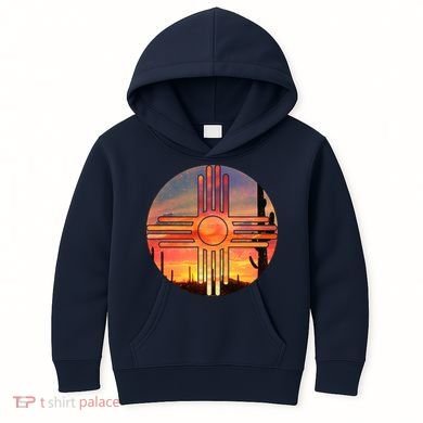 New Mexico Desert Sunset Kids Hoodie