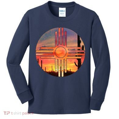 New Mexico Desert Sunset Kids Long Sleeve Shirt
