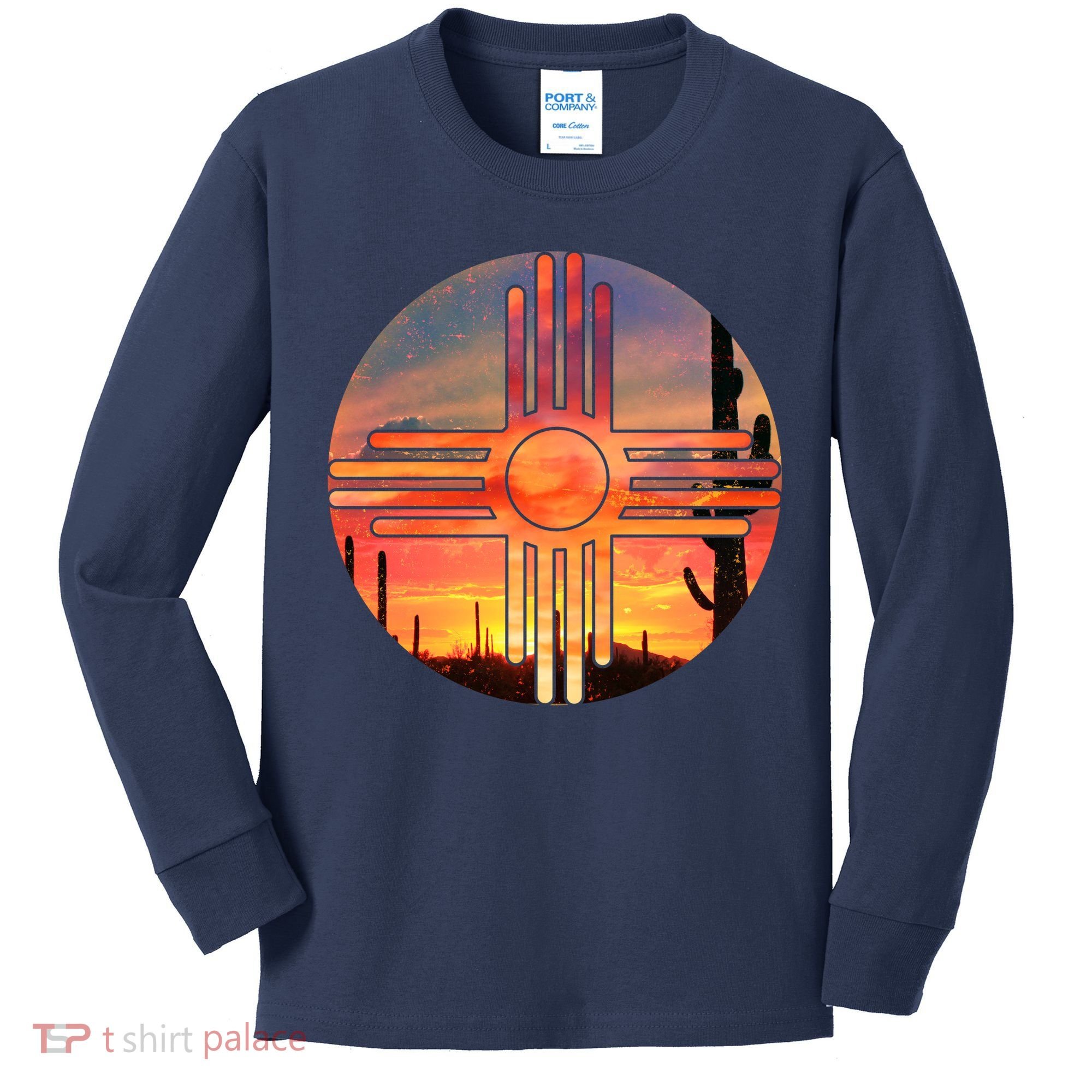 New Mexico Desert Sunset Kids Long Sleeve Shirt
