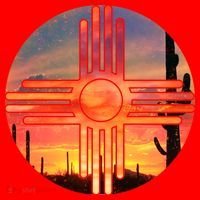New Mexico Desert Sunset Santa Hat thumb 1