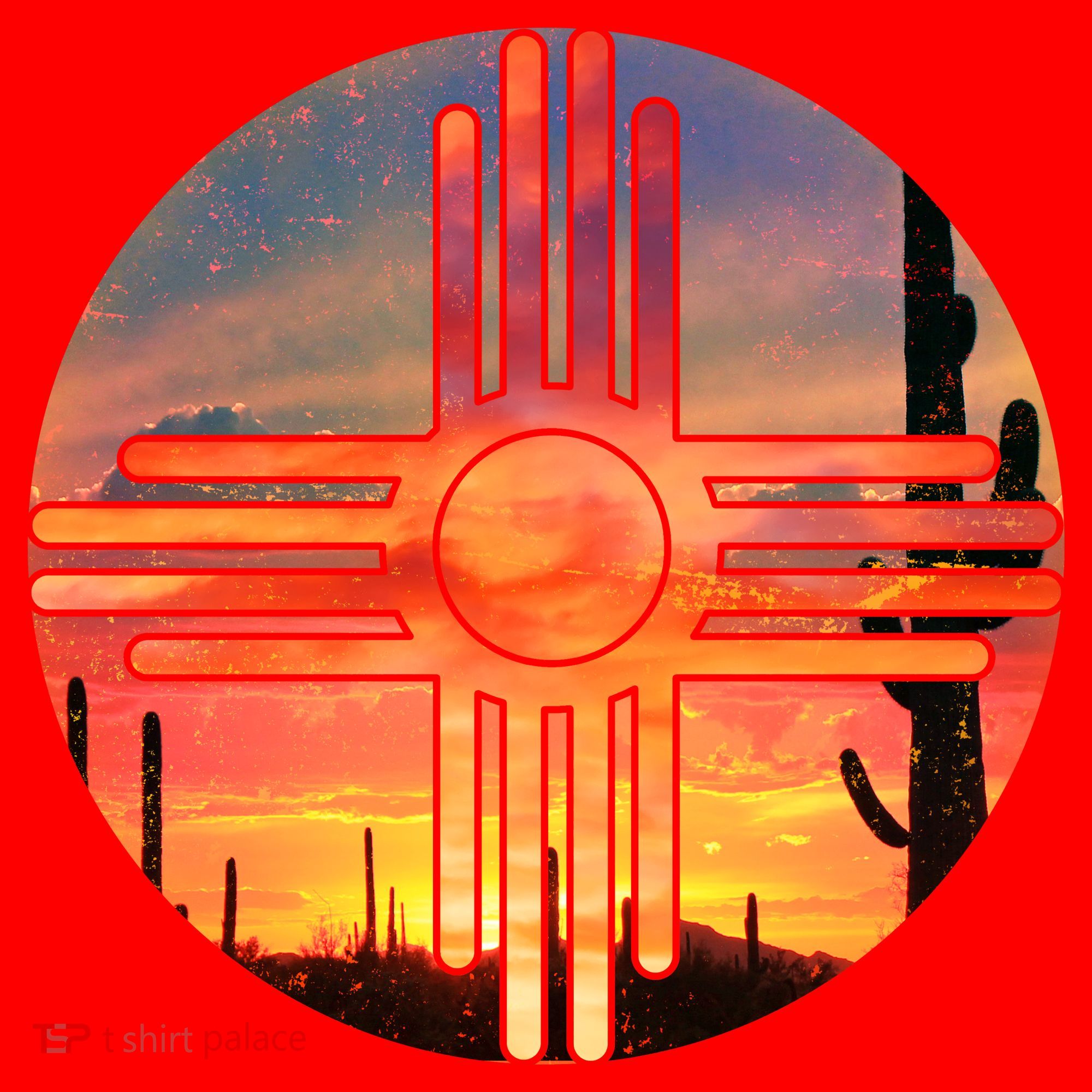 New Mexico Desert Sunset Santa Hat