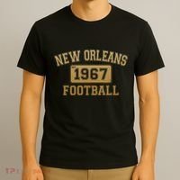 New Orleans LA Football Est 1967 Classic Logo T-Shirt thumb 3