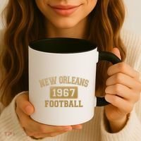New Orleans LA Football Est 1967 Classic Logo Coffee Mug thumb 3