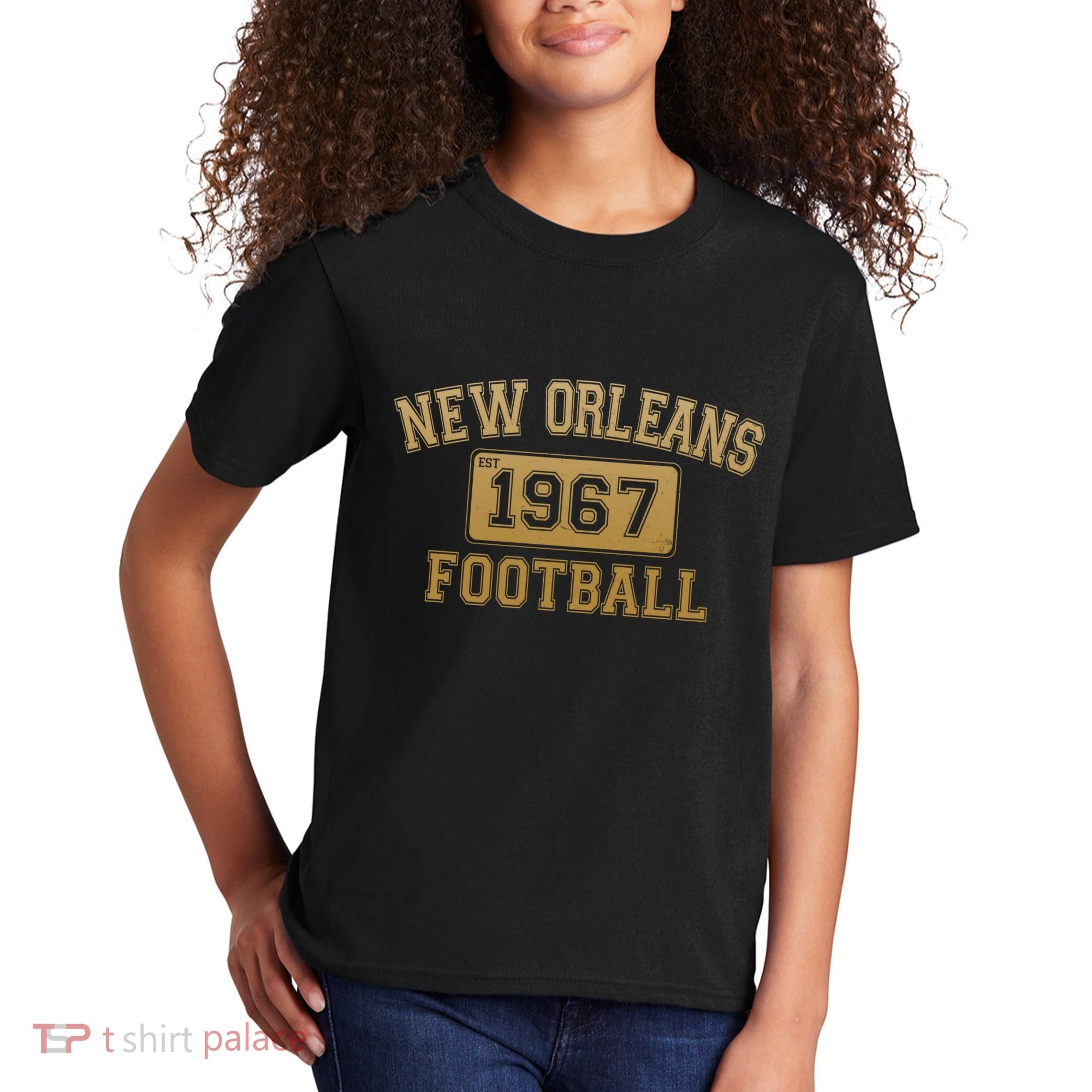 New Orleans LA Football Est 1967 Classic Logo Kids T-Shirt