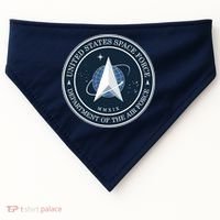 New United States Space Force Logo 2020 USA-Made Doggie Bandana thumb 0