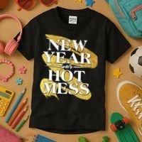 New Year Same Hot Mess Kids T-Shirt thumb 3