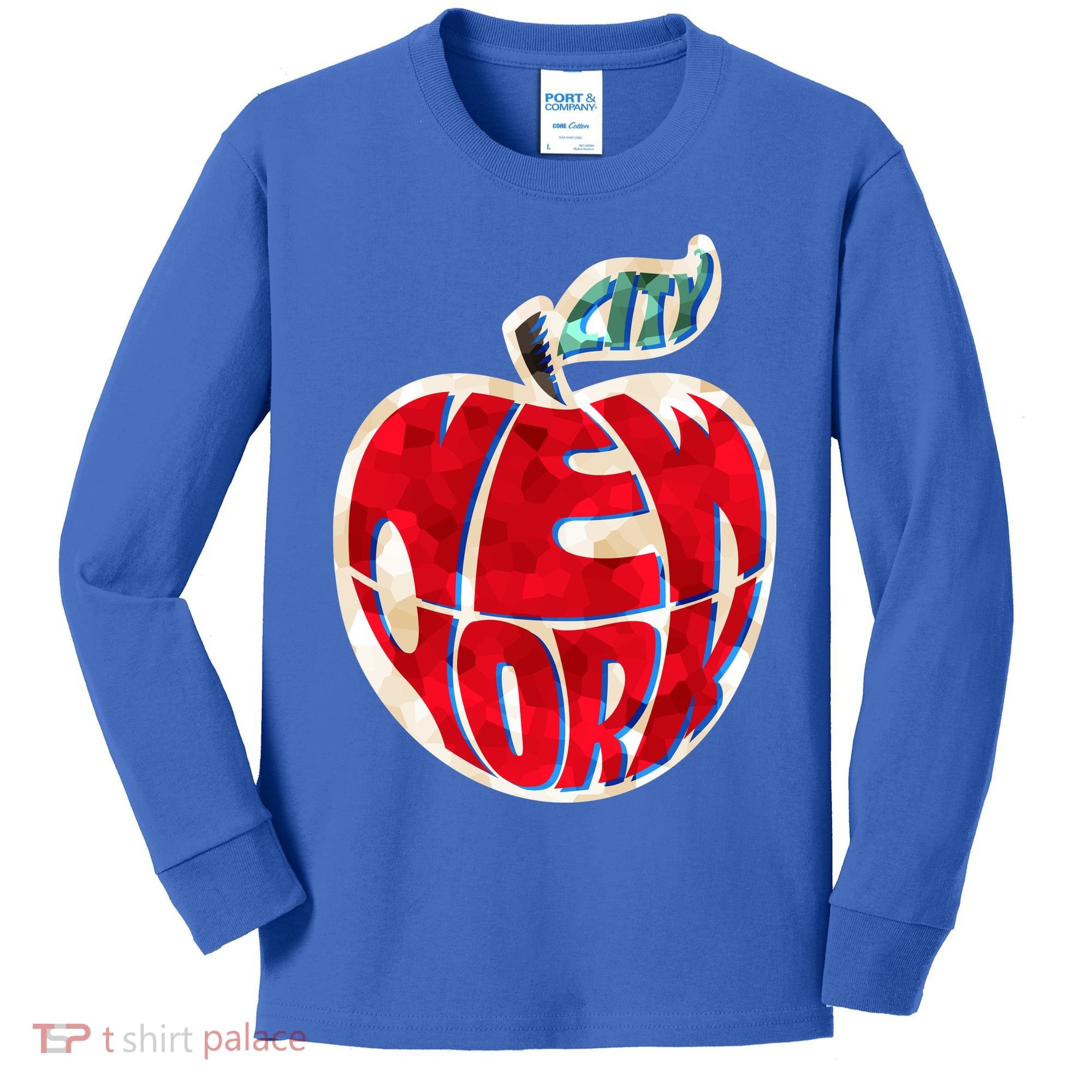 New York City Big Apple Kids Long Sleeve Shirt