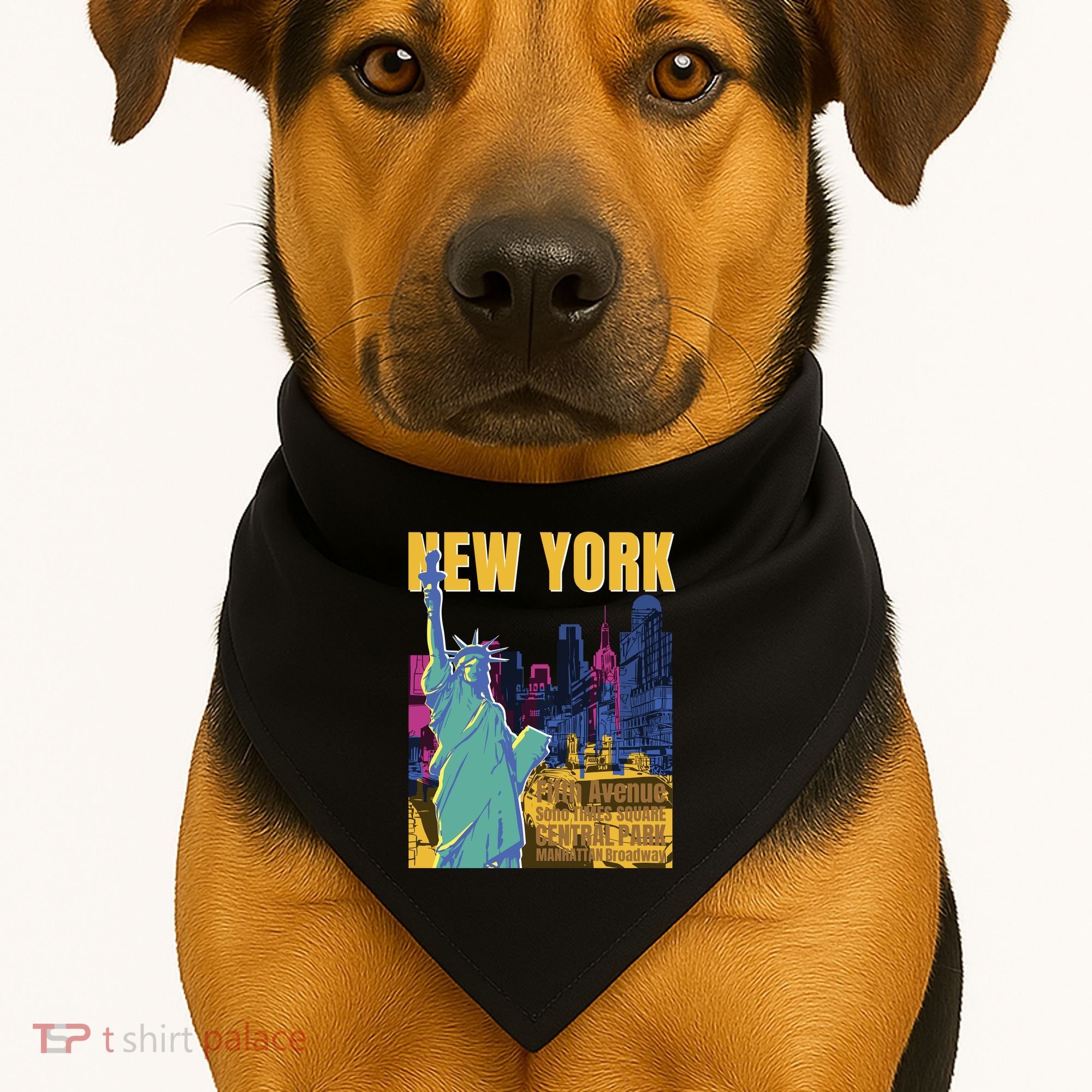 New York City Liberty Statue USA-Made Doggie Bandana