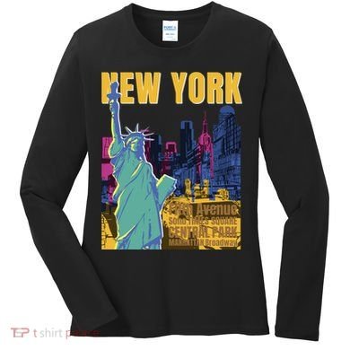 New York City Liberty Statue Women's Long Sleeve Shirt