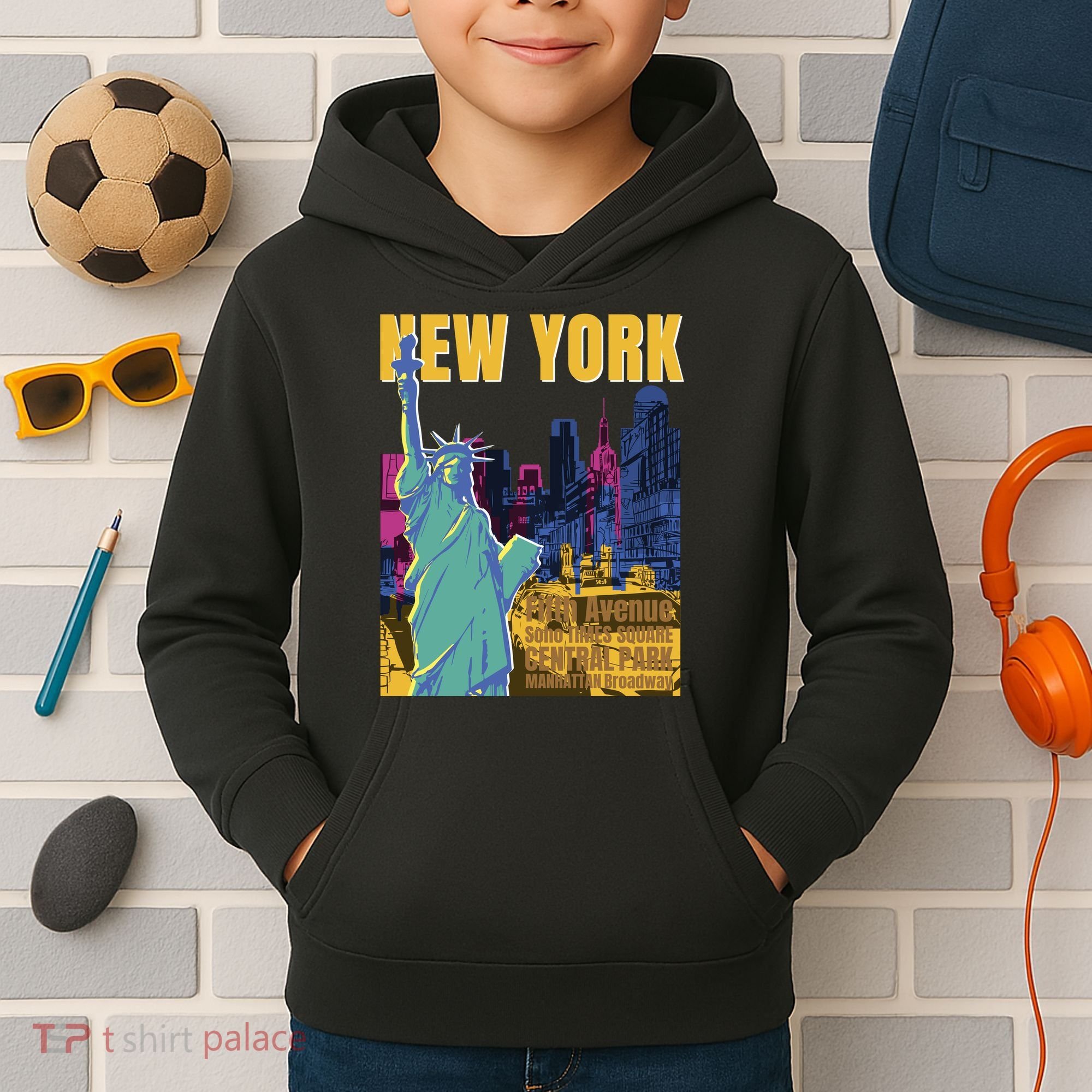 New York City Liberty Statue Kids Hoodie