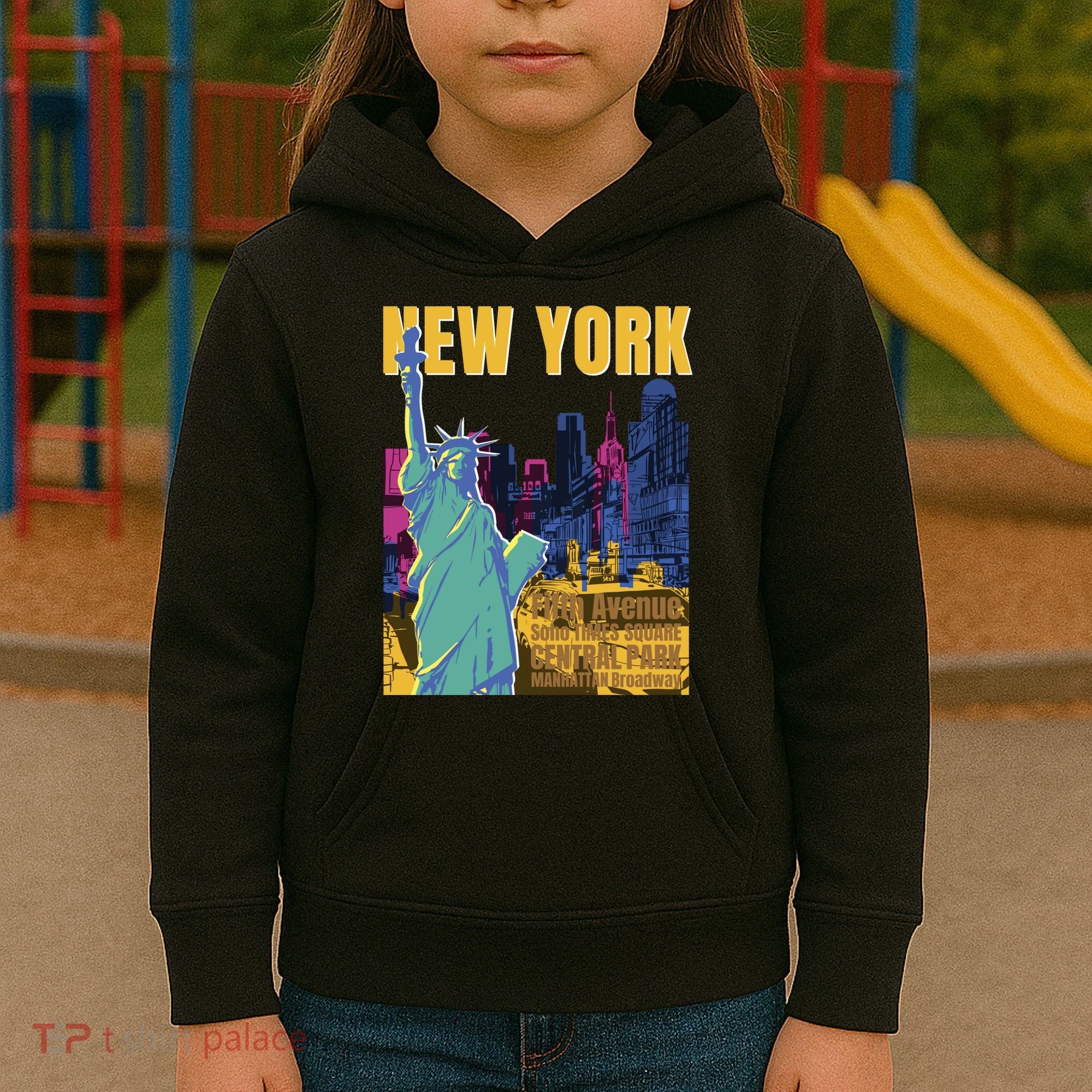 New York City Liberty Statue Kids Hoodie