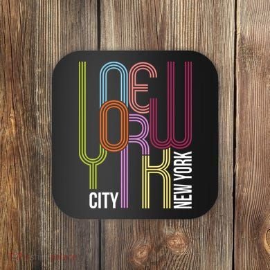 New York City Retro 80s Style Coaster