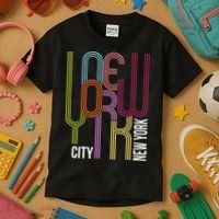 New York City Retro 80s Style Kids T-Shirt thumb 3