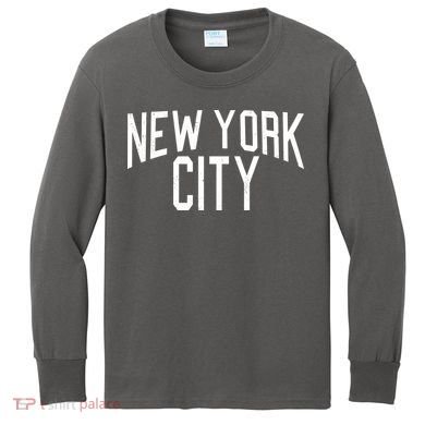 New York City Simple Logo Kids Long Sleeve Shirt