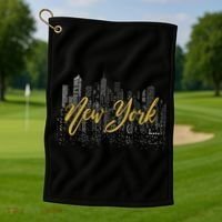 New York City Skyline  Buildings Golf Towel thumb 1