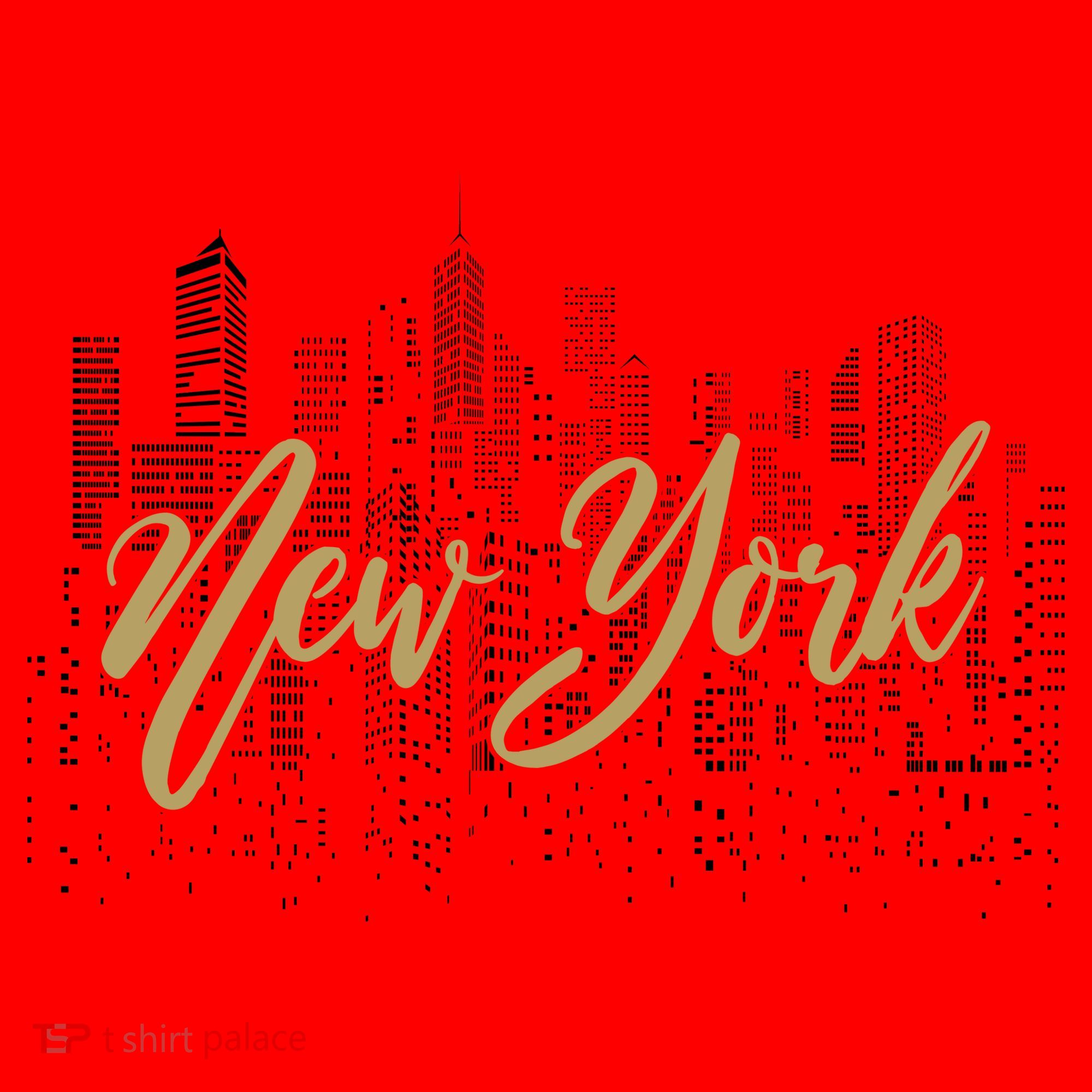 New York City Skyline  Buildings Santa Hat