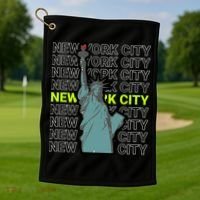 New York City Statue of Liberty Golf Towel thumb 1