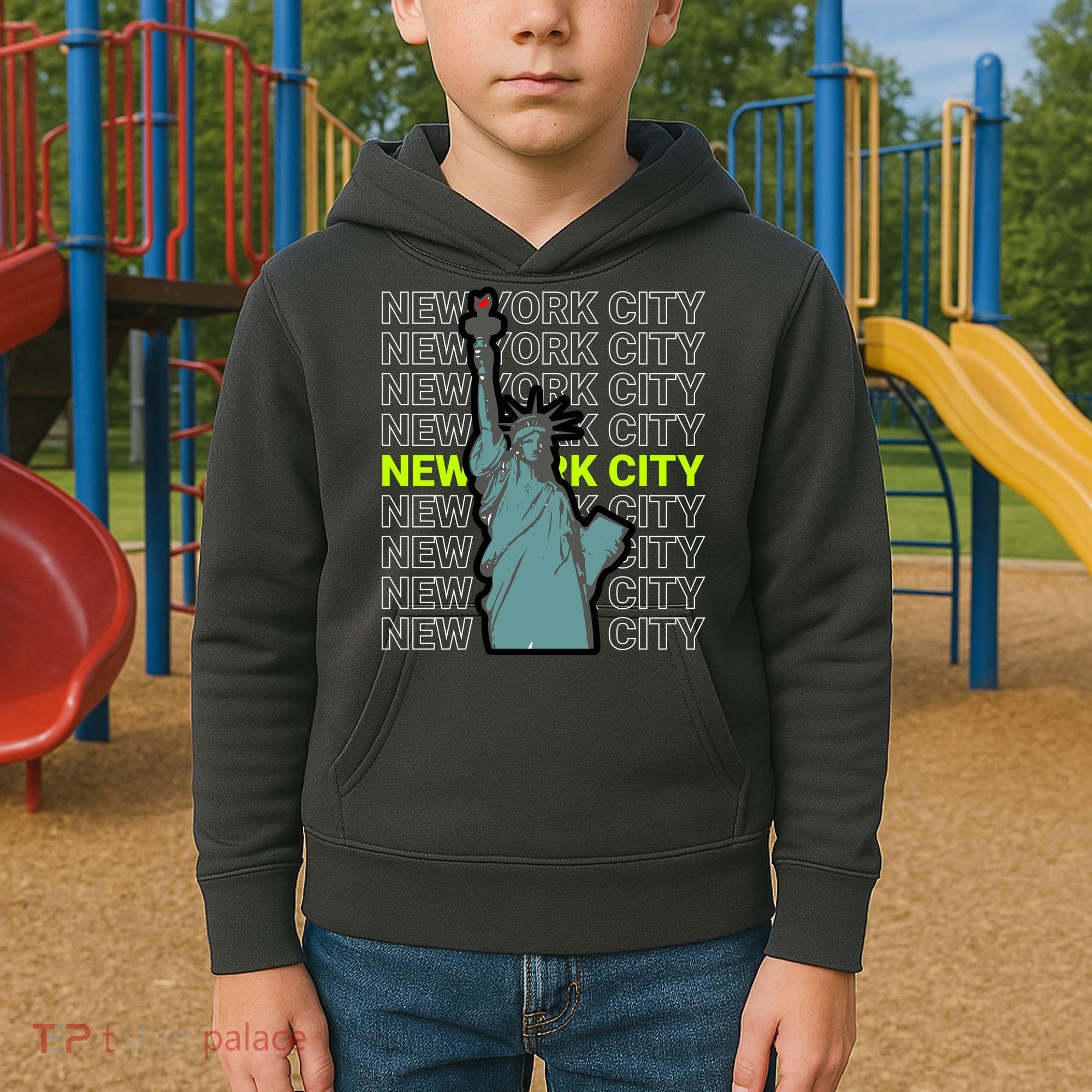 New York City Statue of Liberty Kids Hoodie