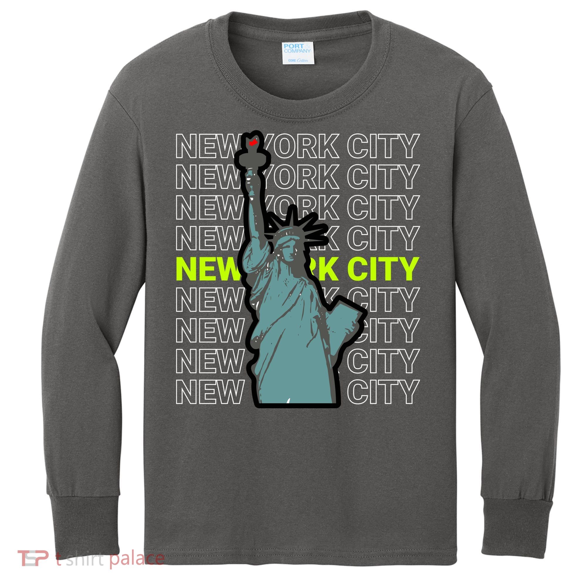 New York City Statue of Liberty Kids Long Sleeve Shirt