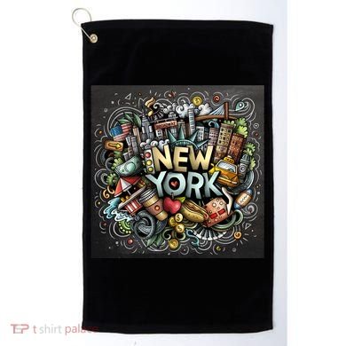 New York Illustration Golf Towel