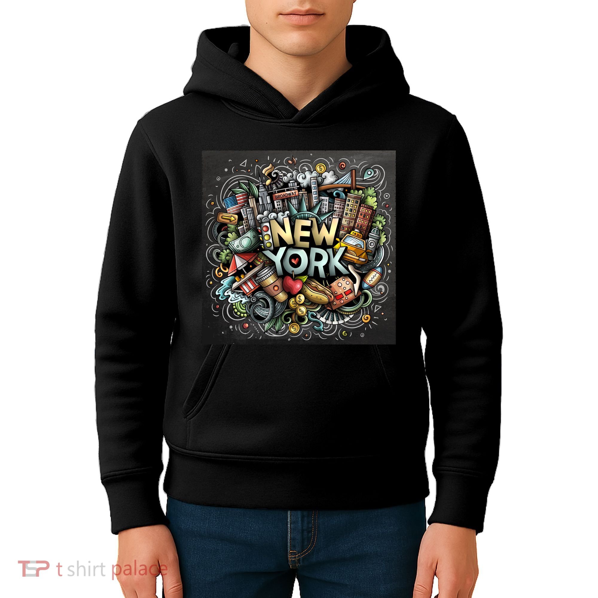 New York Illustration Kids Hoodie