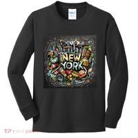New York Illustration Kids Long Sleeve Shirt thumb 0