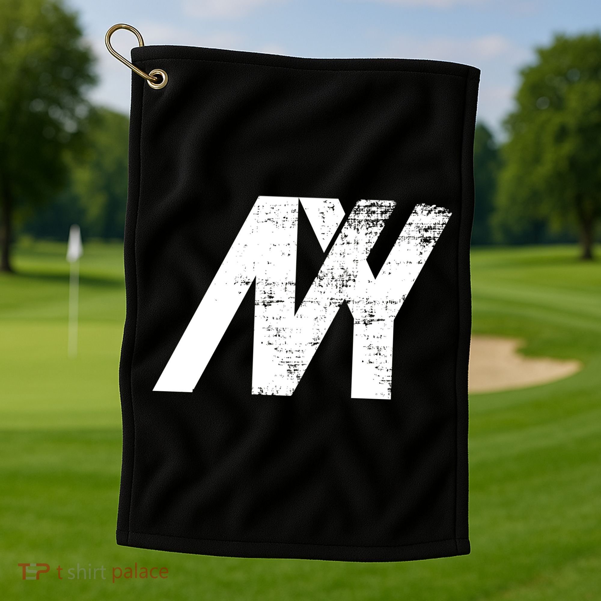 New York NY Grunge Golf Towel