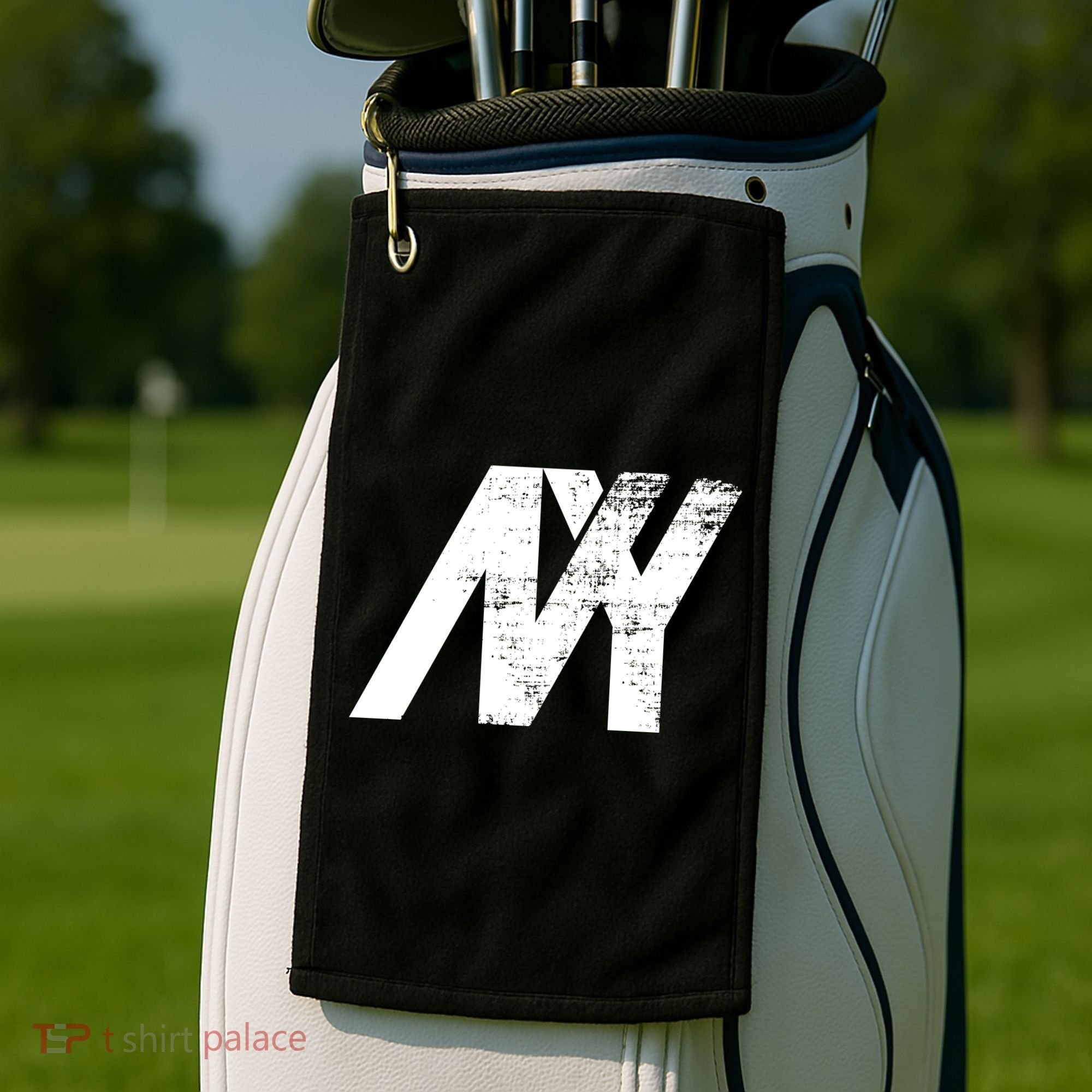 New York NY Grunge Golf Towel