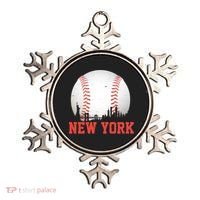 New York Skyline Baseball Sports Fan Ornament thumb 0