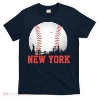 New York Skyline Baseball Sports Fan T-Shirt thumb 0