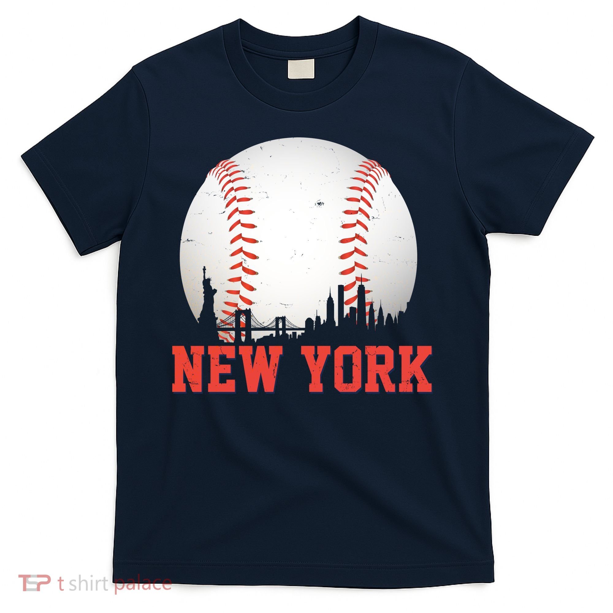 New York Skyline Baseball Sports Fan T-Shirt