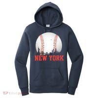 New York Skyline Baseball Sports Fan Women's Hoodie thumb 0
