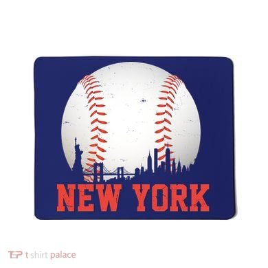New York Skyline Baseball Sports Fan Mousepad