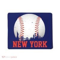 New York Skyline Baseball Sports Fan Mousepad thumb 0